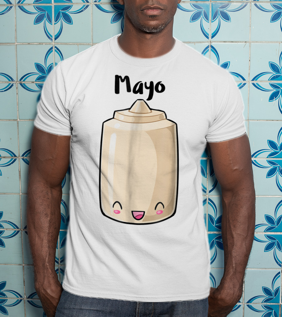 Kawaii Mayo Smiling Mayonnaise Bottle T-Shirt