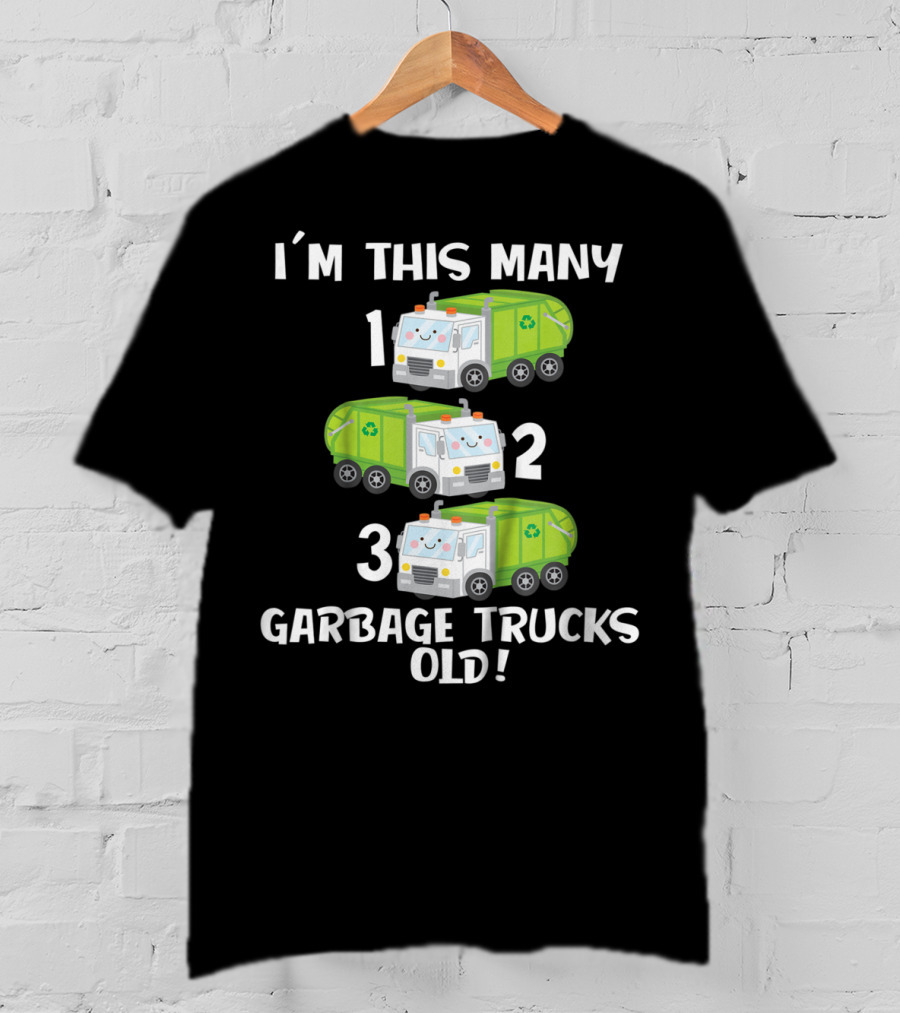 I'm This Many 1 2 3 Garbage Trucks Old T-Shirt