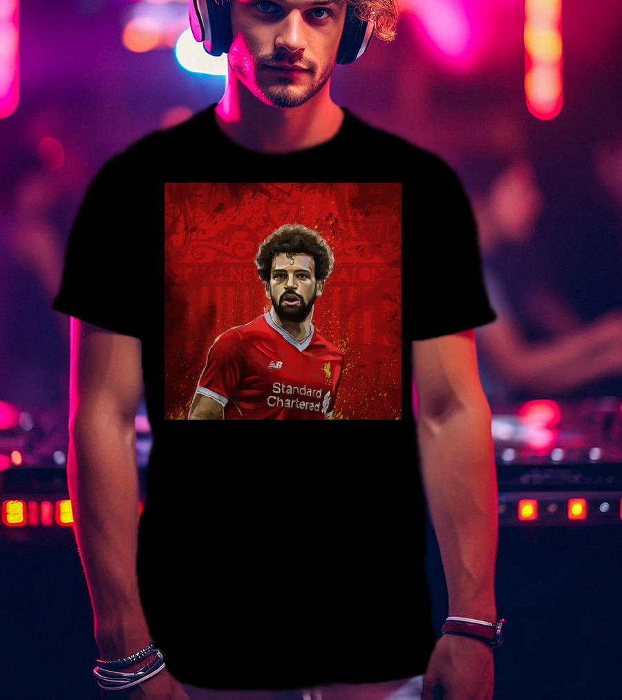 Liverpool Mohamed Salah Standard Chartered Red Jersey T-Shirt
