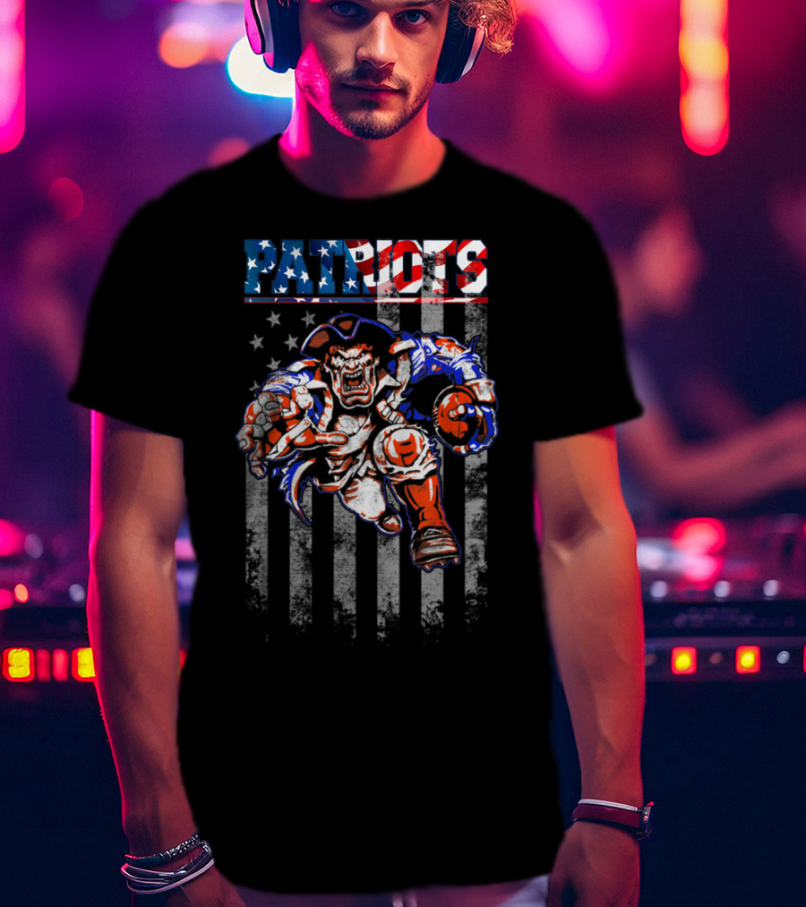 Patriotic American Football Fans New England Patriots T-Shirt