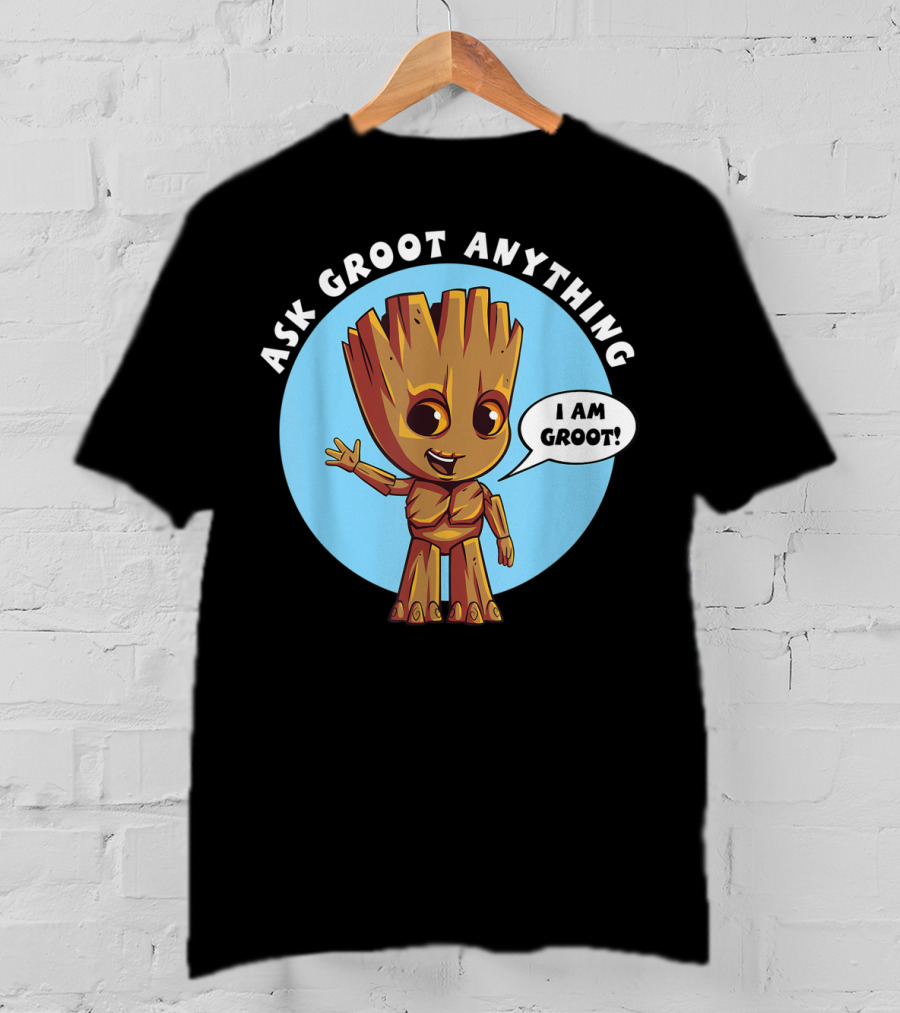 Ask Groot Anything I Am Groot Marvel T-Shirt