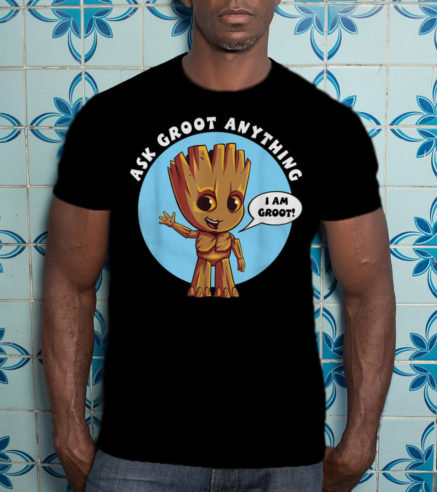 Ask Groot Anything I Am Groot Marvel T-Shirt