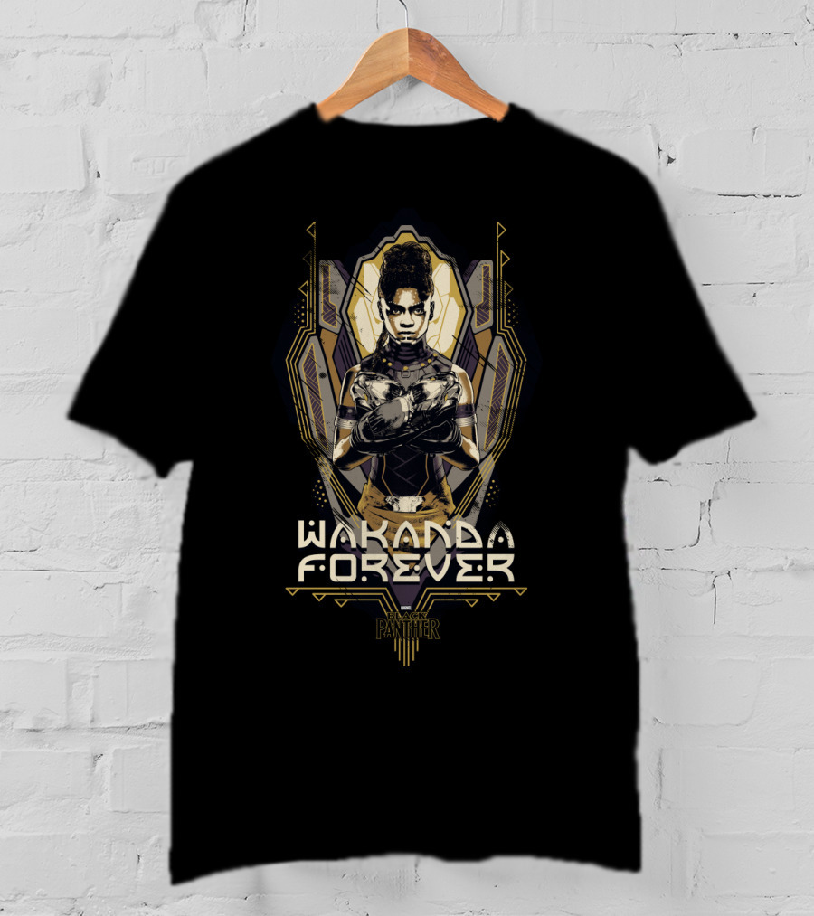 Wakanda Forever Black Panther Shuri Shield T-Shirt