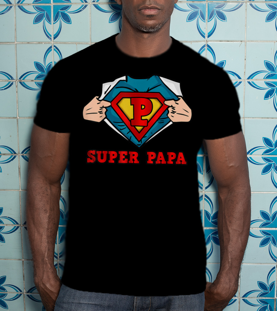 Super PAPA Superhero Mens Great T-Shirt