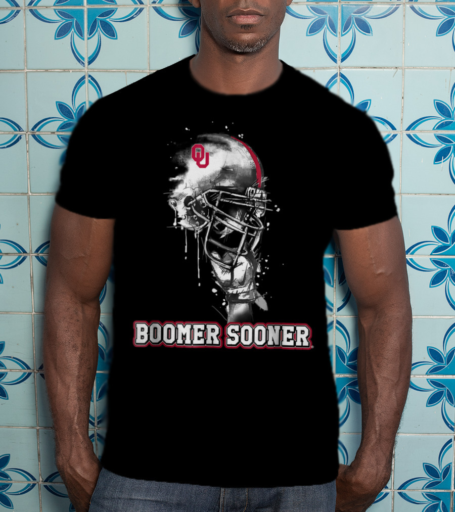 Boomer Sooner Oklahoma Sooners Helmet OU T-Shirt