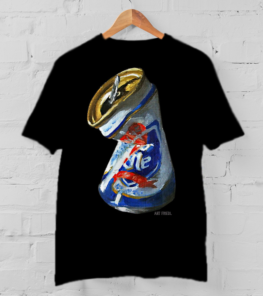 Pabst Blue Ribbon Crushed Beer Can T-Shirt