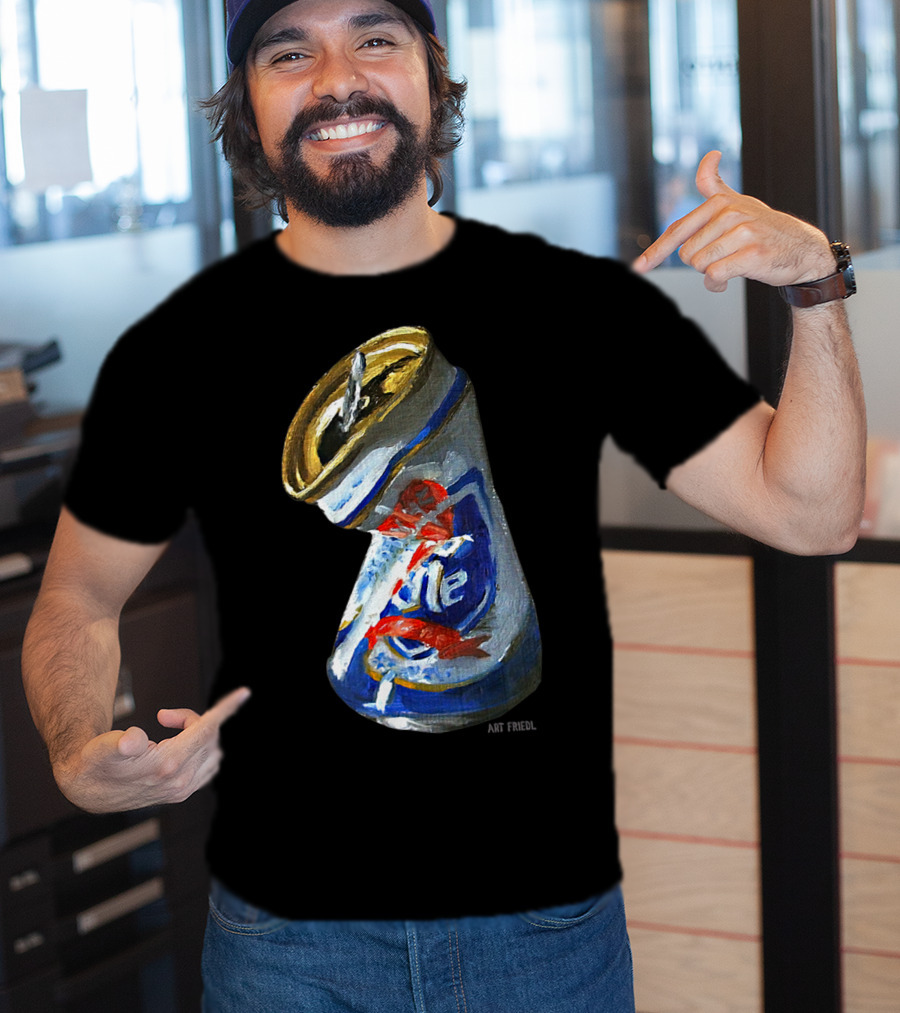 Pabst Blue Ribbon Crushed Beer Can T-Shirt