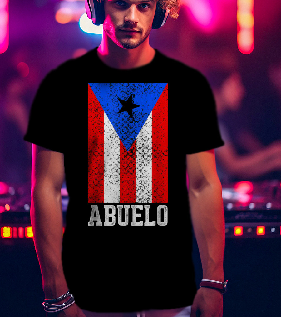 Puerto Rico Flag Abuelo T-Shirt