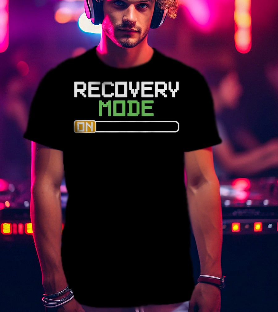 Recovery Mode On Funny Get Well Injury Message T-Shirt