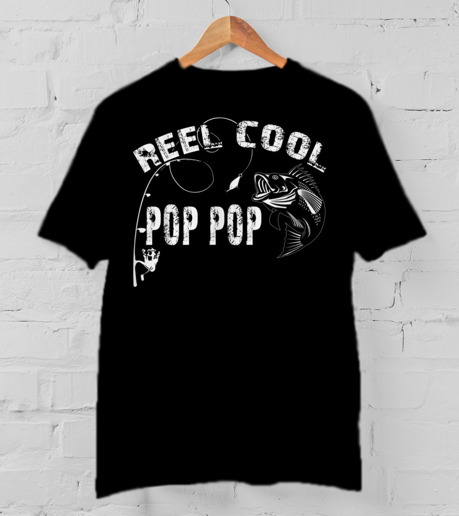 Reel Cool Pop Pop Fishing Bass Rod T-Shirt