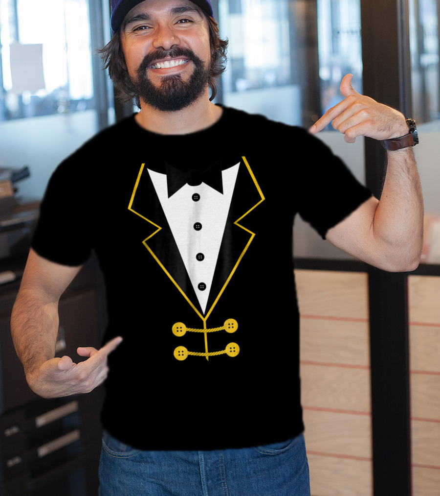 Ringmaster Circus Tuxedo Costume Black Tie Event T-Shirt