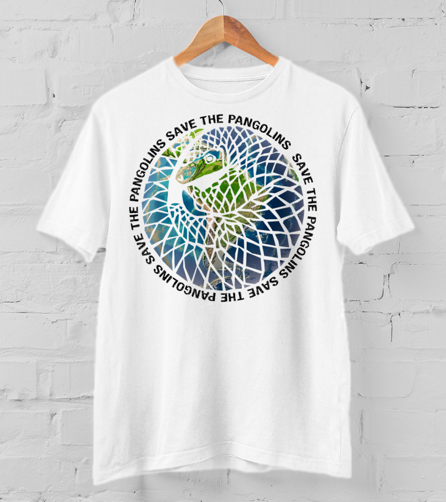 Save The Pangolins Endangered Pangolin Circular Mosaic T-Shirt