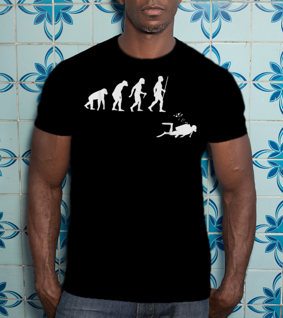 Scuba Diving Evolution Journey Through Time T-Shirt