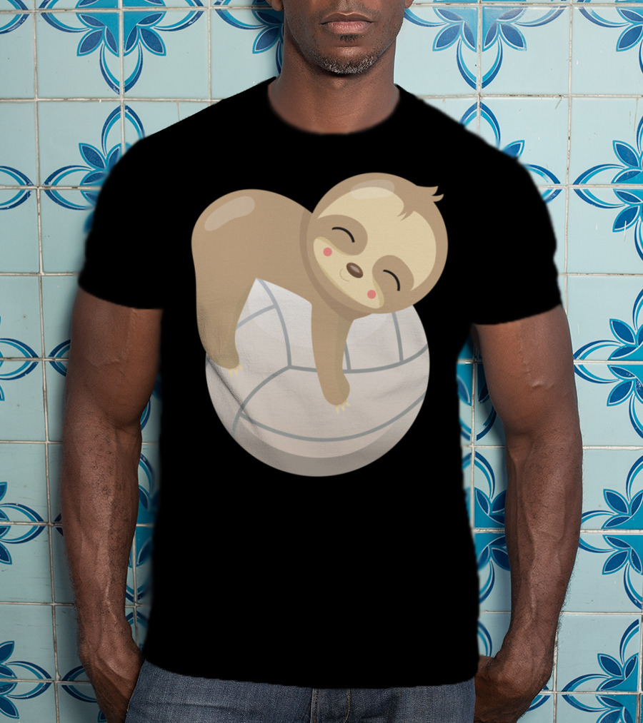 Sloth Volleyball Animal Love Cute Sleeping Baby T-Shirt