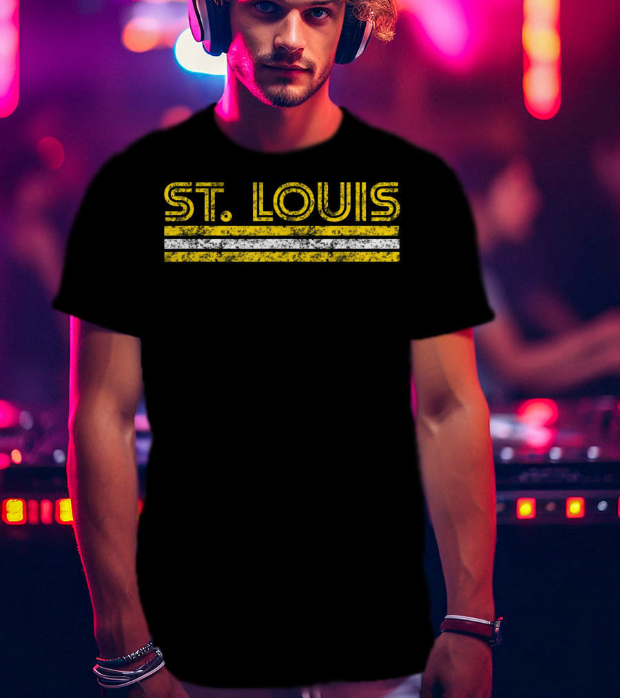 St Louis Missouri Vintage Stripes T-Shirt