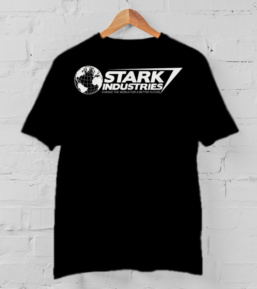 Stark Industries Change The World For A Better Future Logo Globe T-Shirt