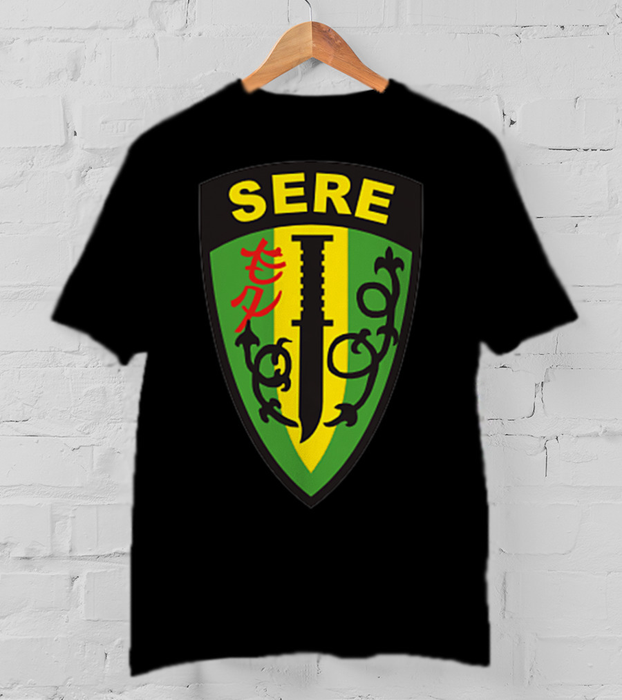 SERE Survival Evasion Resistance And Escape Military Patch With Dagger Emblem T-Shirt