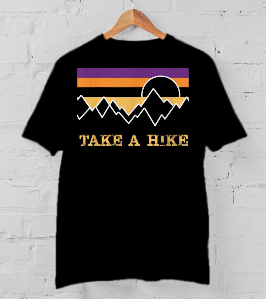 Take A Hike Sunset Sky Mountain Silhouette Nature Outdoor T-Shirt