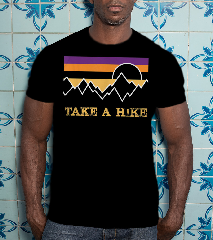 Take A Hike Sunset Sky Mountain Silhouette Nature Outdoor T-Shirt