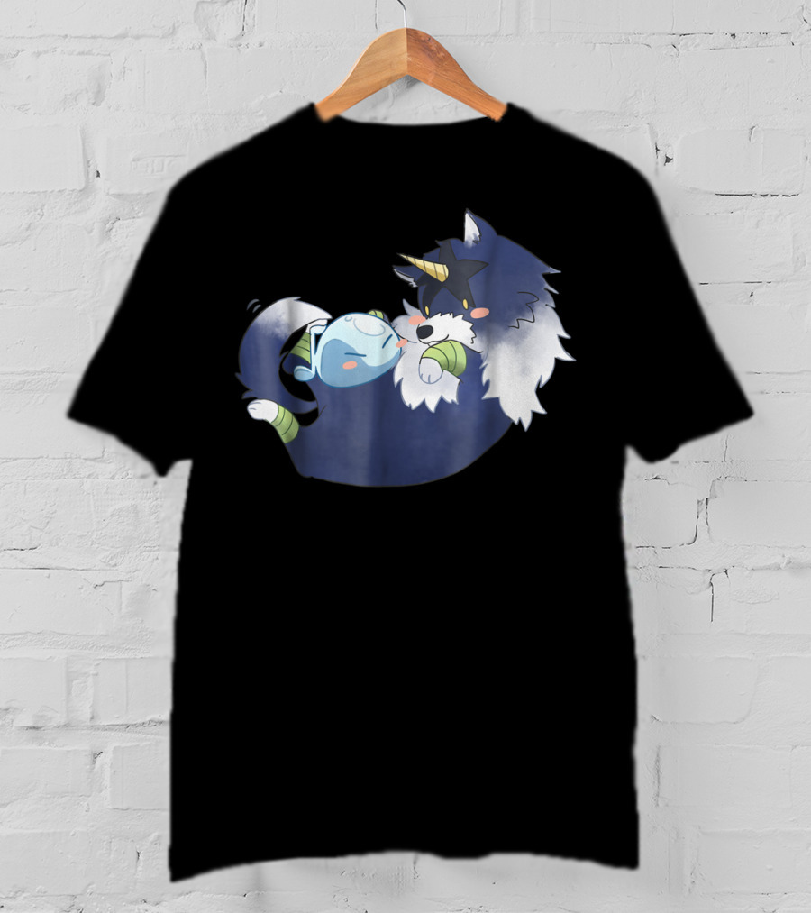 That Time I Got Reincarnated As A Slime Anime Rimu And Wolf Cuddle Scene T-Shirt
