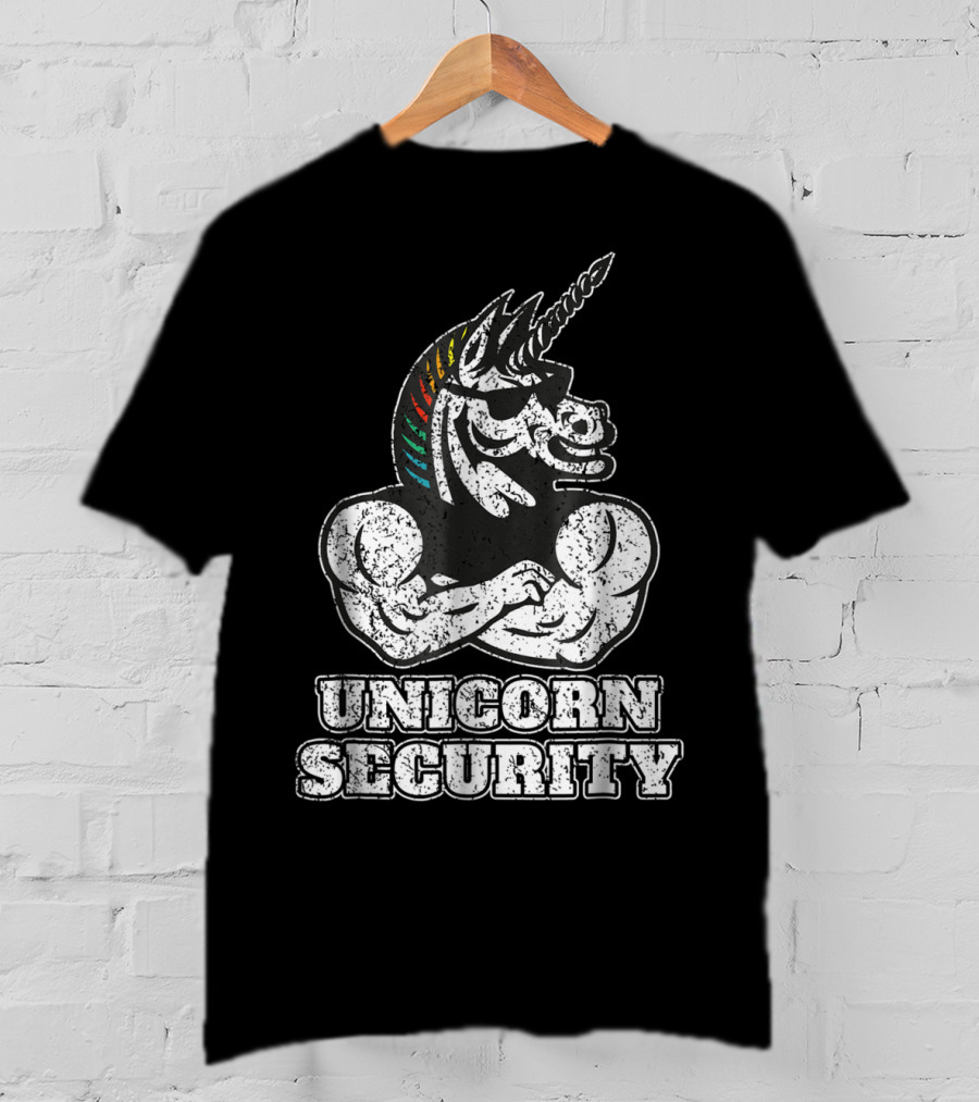 Unicorn Security Funny Unicorn Muscle T-Shirt