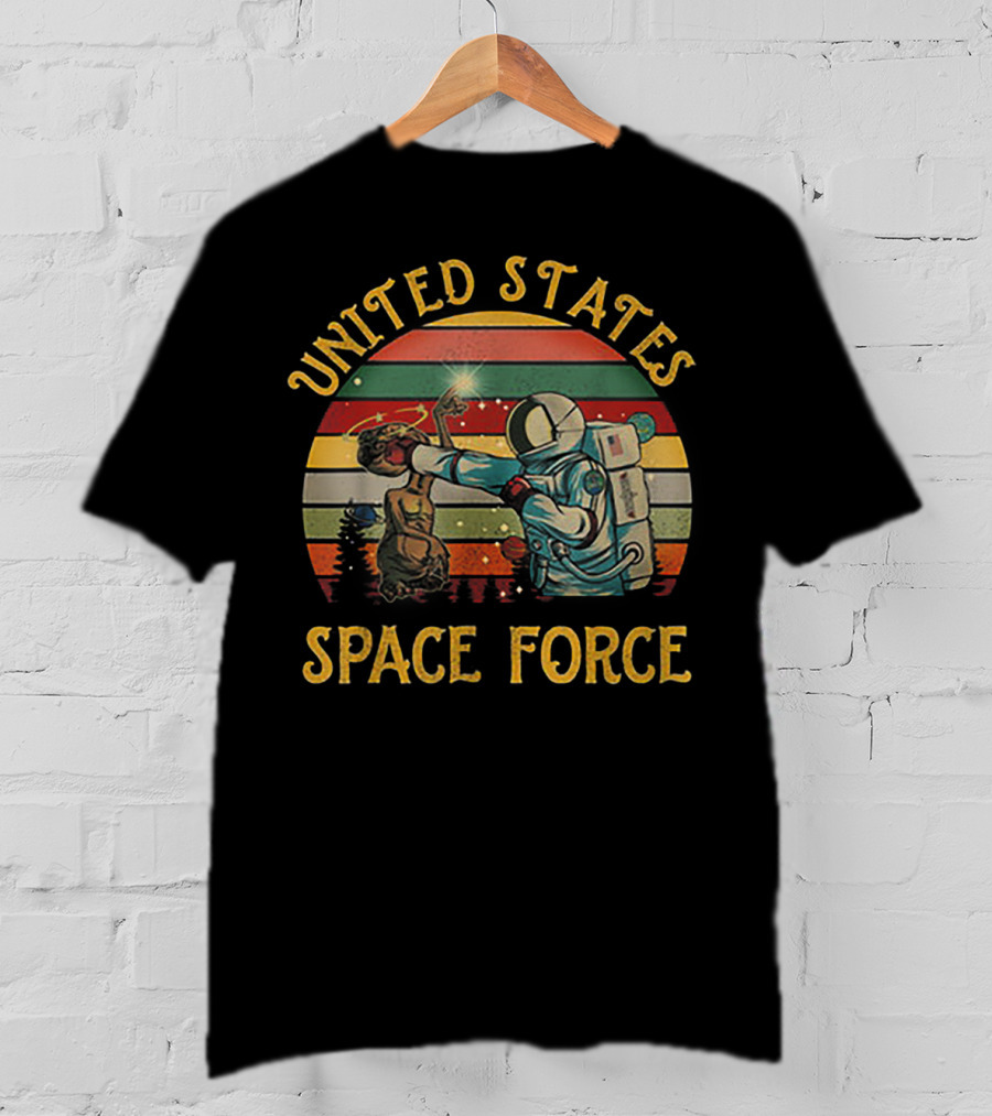 United States Space Force Astronaut Punching Vintage Retro Suns T-Shirt