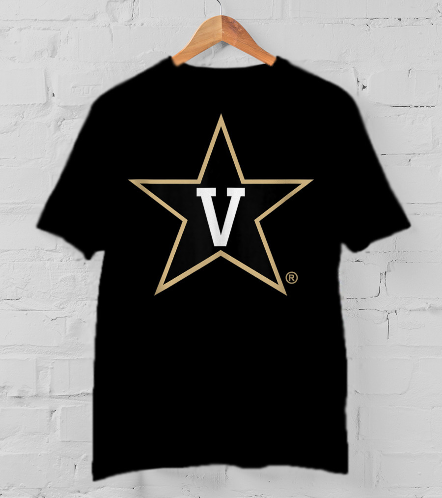 Vanderbilt Commodores VU NCAA Black Star Logo T-Shirt