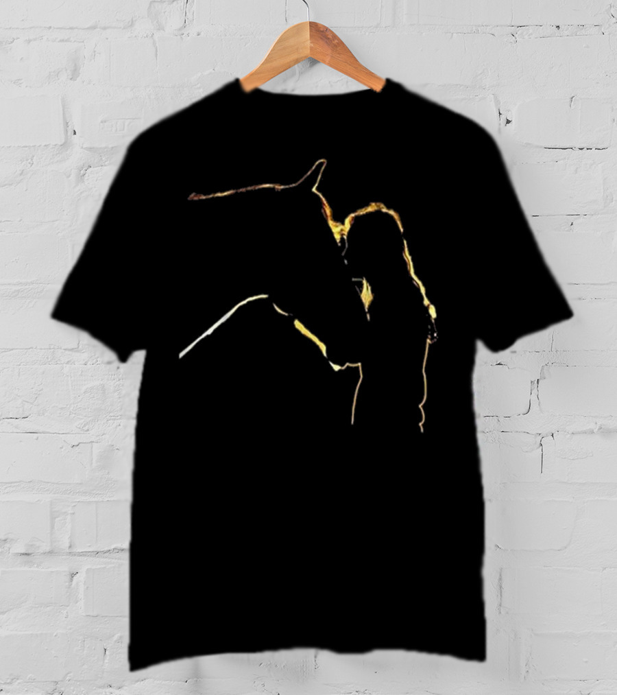 A Girl And Her Horse Silhouette Bonding T-Shirt