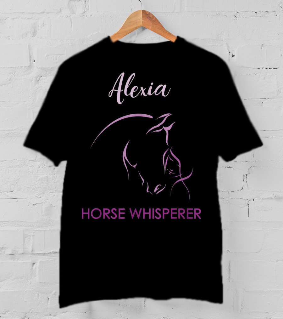 Alexia Horse Whisperer Elegant Purple Outline T-Shirt