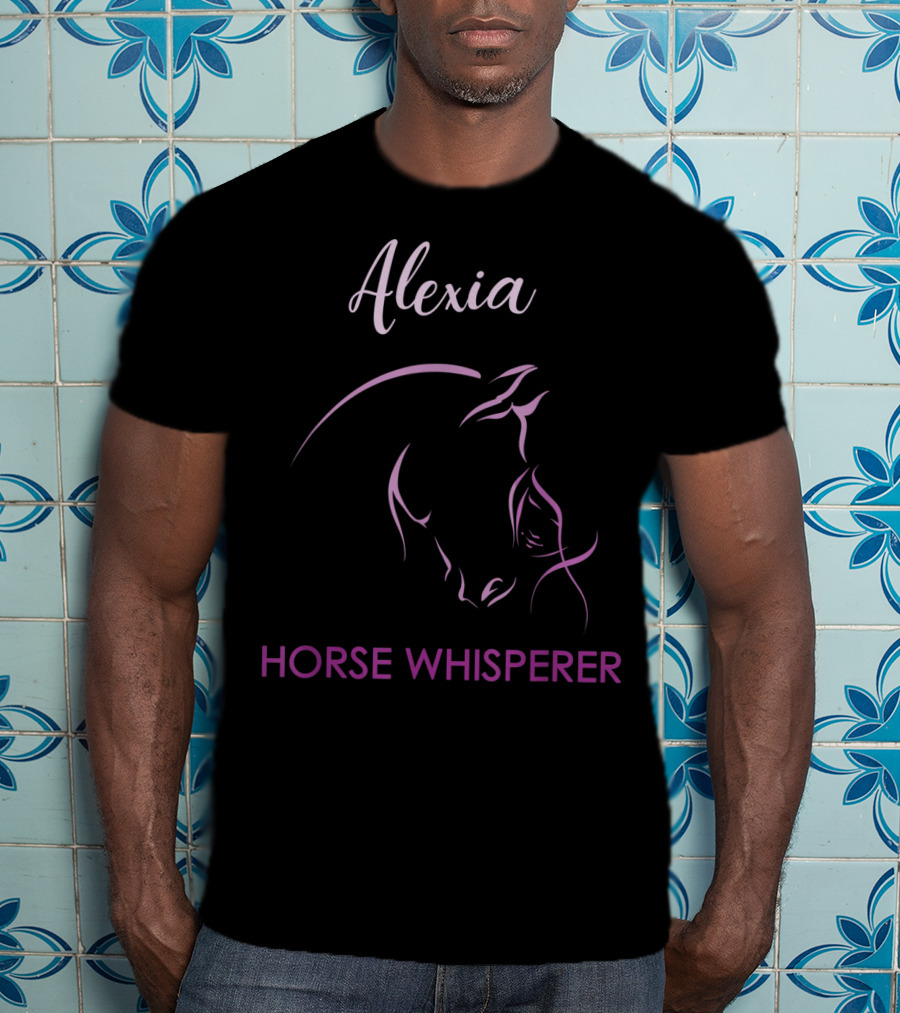 Alexia Horse Whisperer Elegant Purple Outline T-Shirt