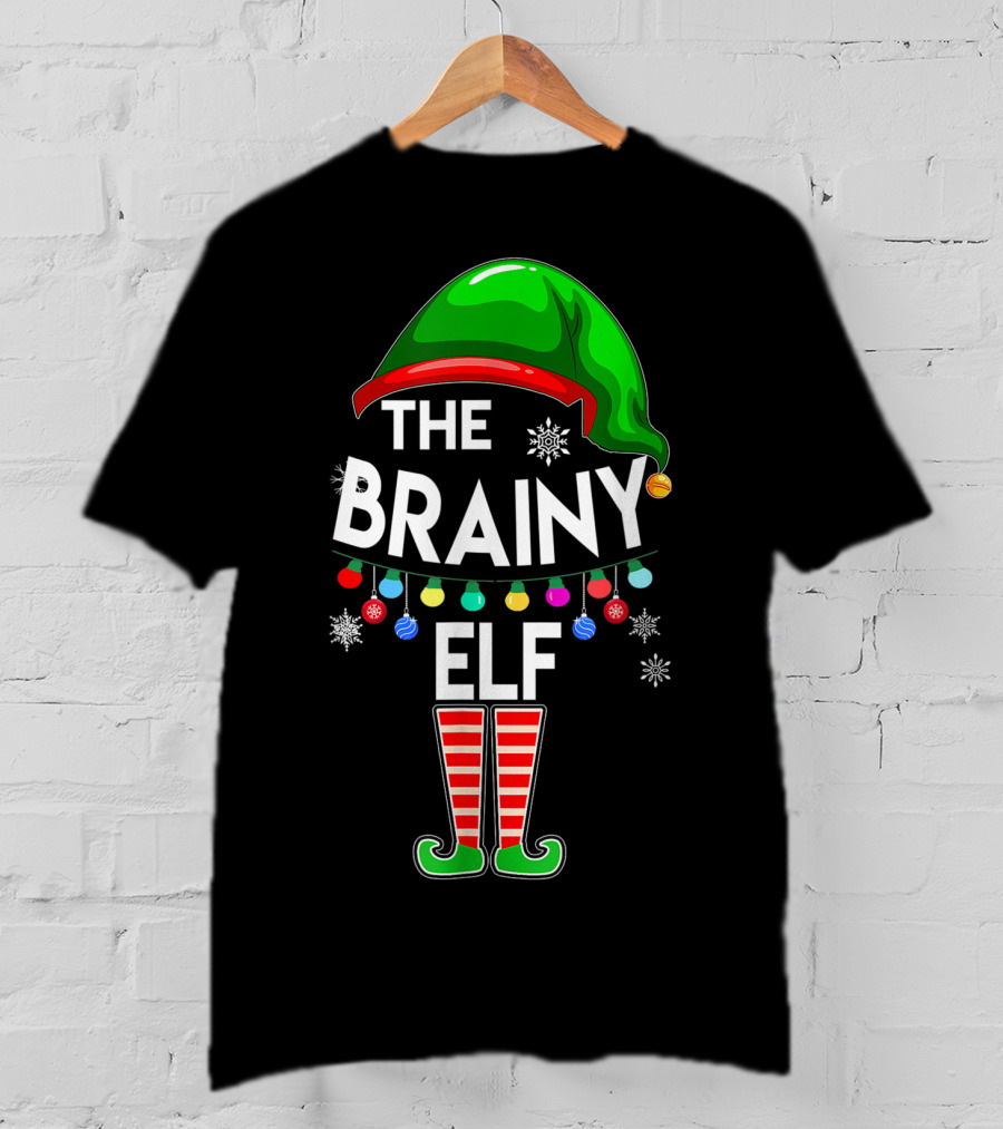 The Brainy Elf Family Christmas Holiday T-Shirt
