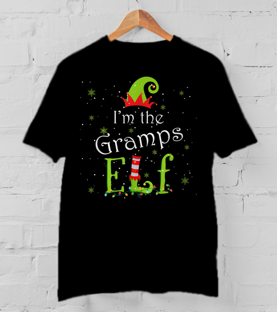 I'm The Gramps Elf Christmas Holiday Family Pajama Group T-Shirt