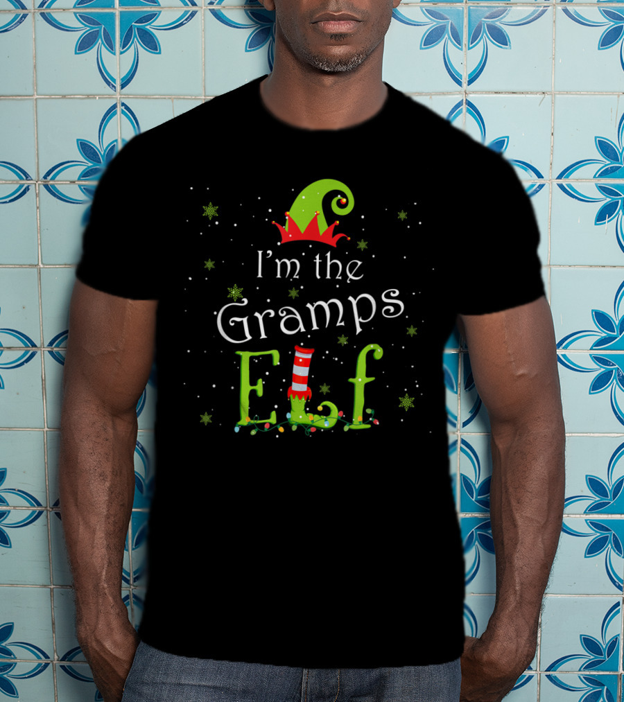 I'm The Gramps Elf Christmas Holiday Family Pajama Group T-Shirt