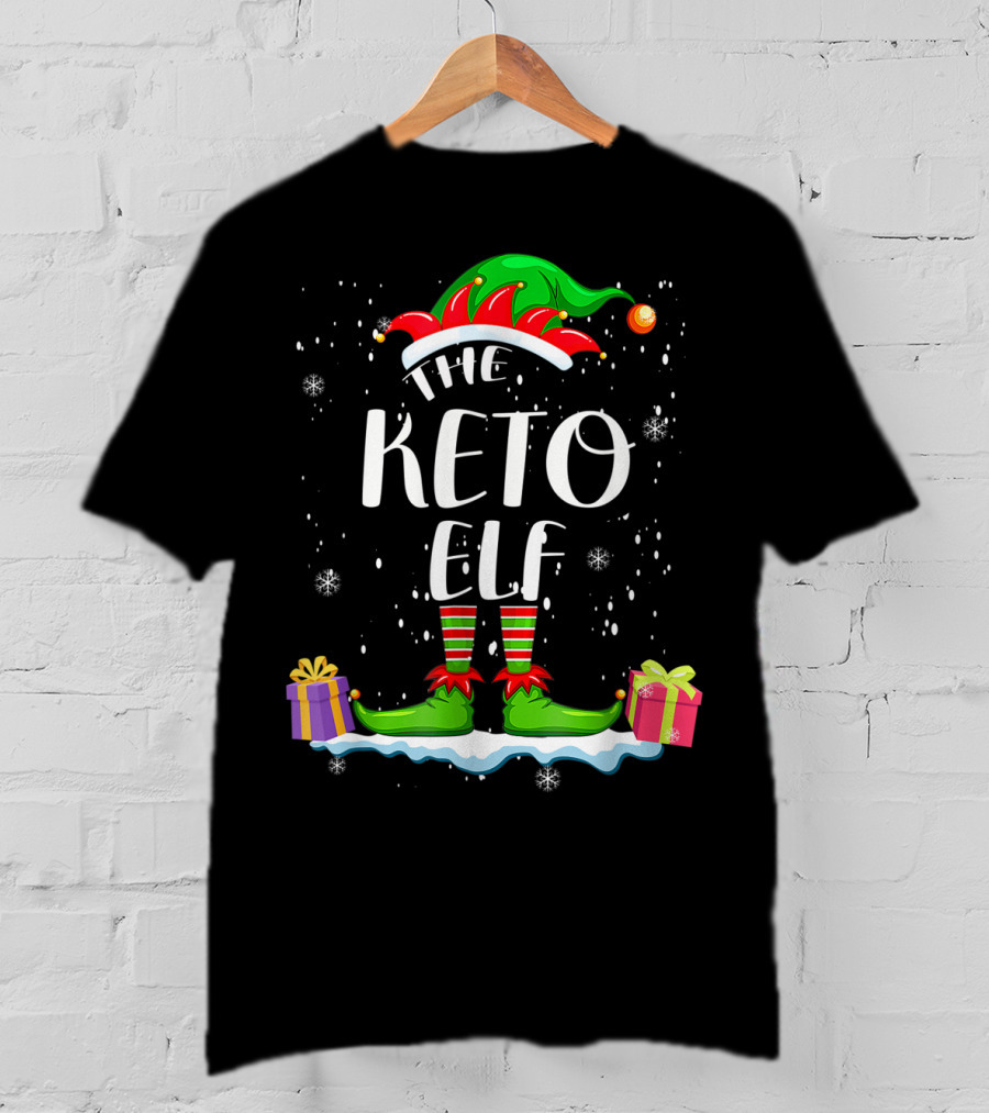 The Keto Elf Snowflakes And Gifts Holiday T-Shirt
