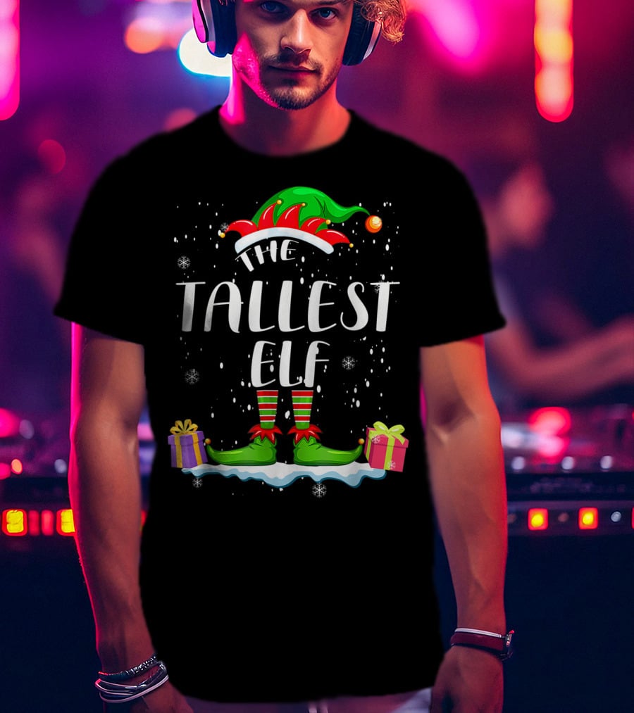 The Tallest Elf Christmas Snowflakes Gifts T-Shirt