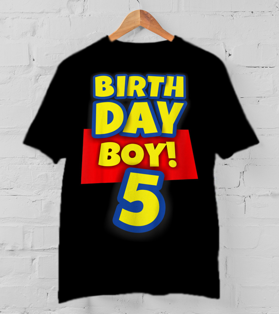 Birthday Boy 5 Year Old Toy Story Kids T-Shirt
