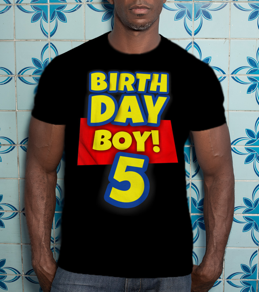 Birthday Boy 5 Year Old Toy Story Kids T-Shirt