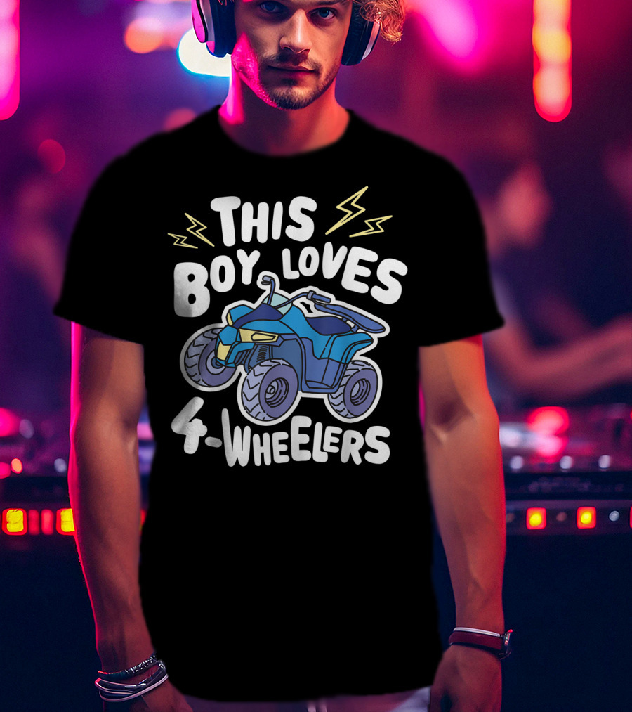 This Boy Loves 4-Wheelers ATV Quad Biking T-Shirt