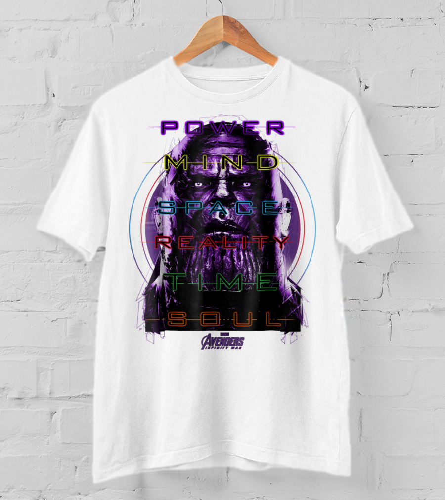 Marvel Avengers Infinity War Thanos Power Mind Space Reality Time Soul T-Shirt
