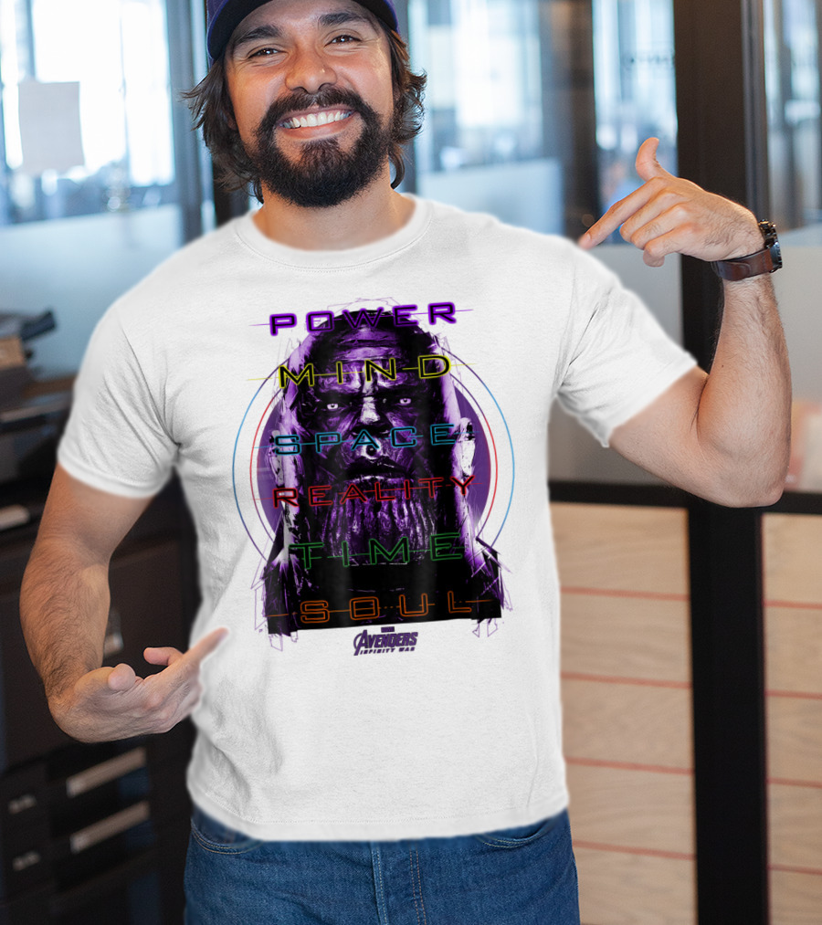 Marvel Avengers Infinity War Thanos Power Mind Space Reality Time Soul T-Shirt