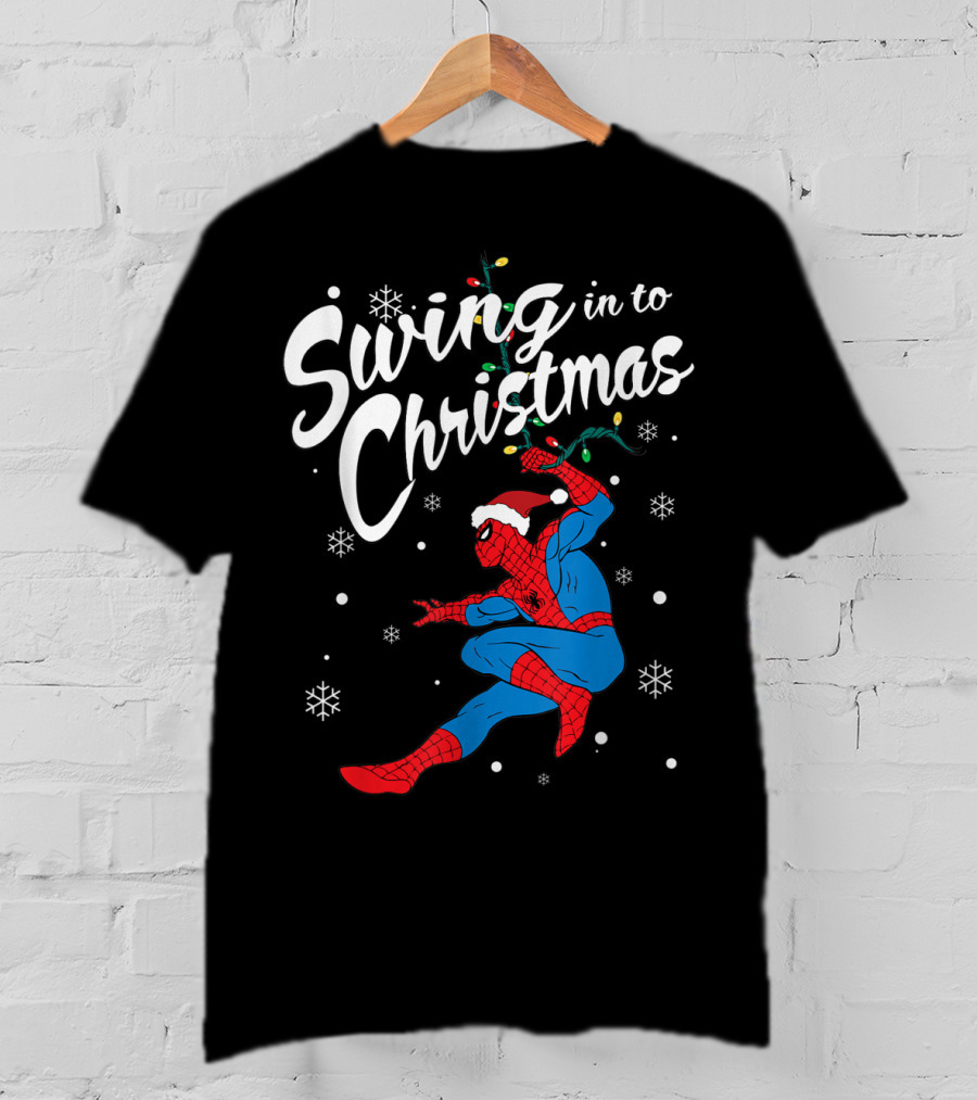 Swing In To Christmas With Marvel Spider-Man T-Shirt