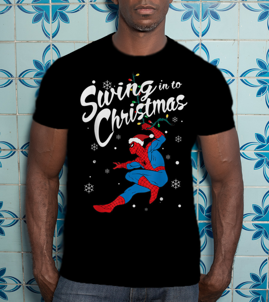 Swing In To Christmas With Marvel Spider-Man T-Shirt