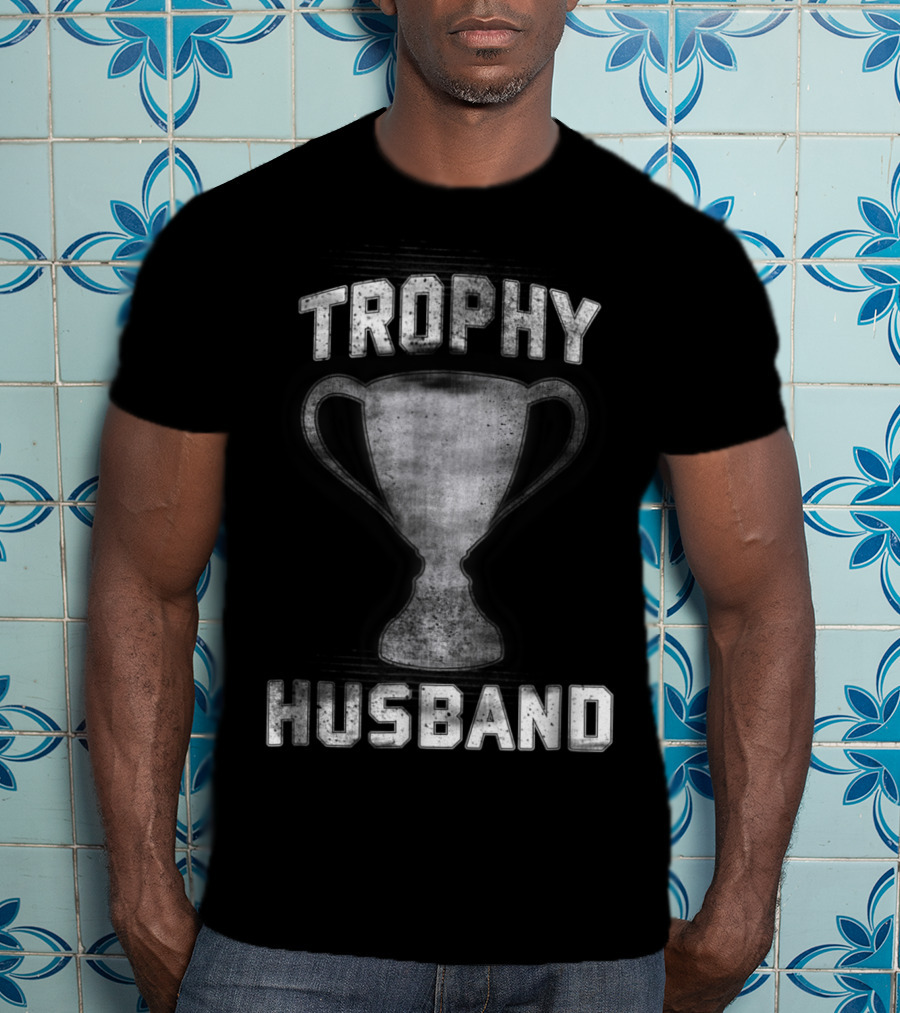 Mens Cool Vintage Style Trophy Husband T-Shirt