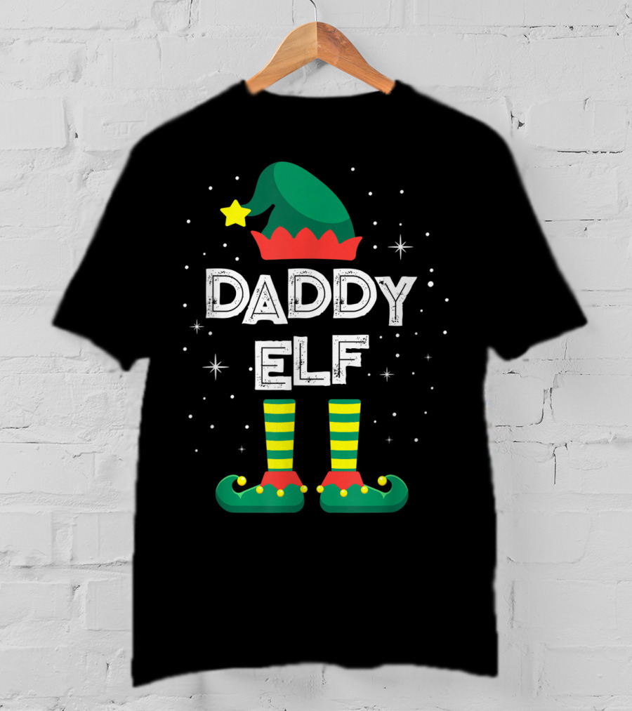 Daddy Elf Funny Family Holiday Christmas T-Shirt