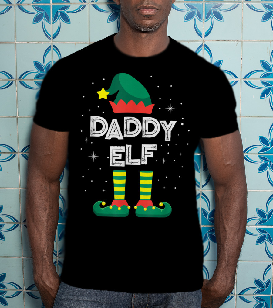 Daddy Elf Funny Family Holiday Christmas T-Shirt