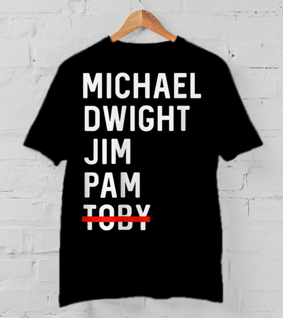 Michael Dwight Jim Pam Toby Crossed Out T-Shirt