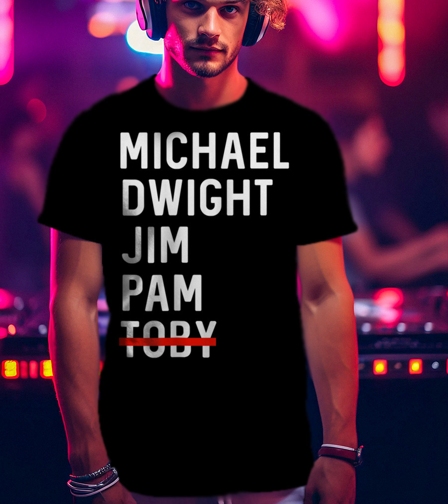 Michael Dwight Jim Pam Toby Crossed Out T-Shirt
