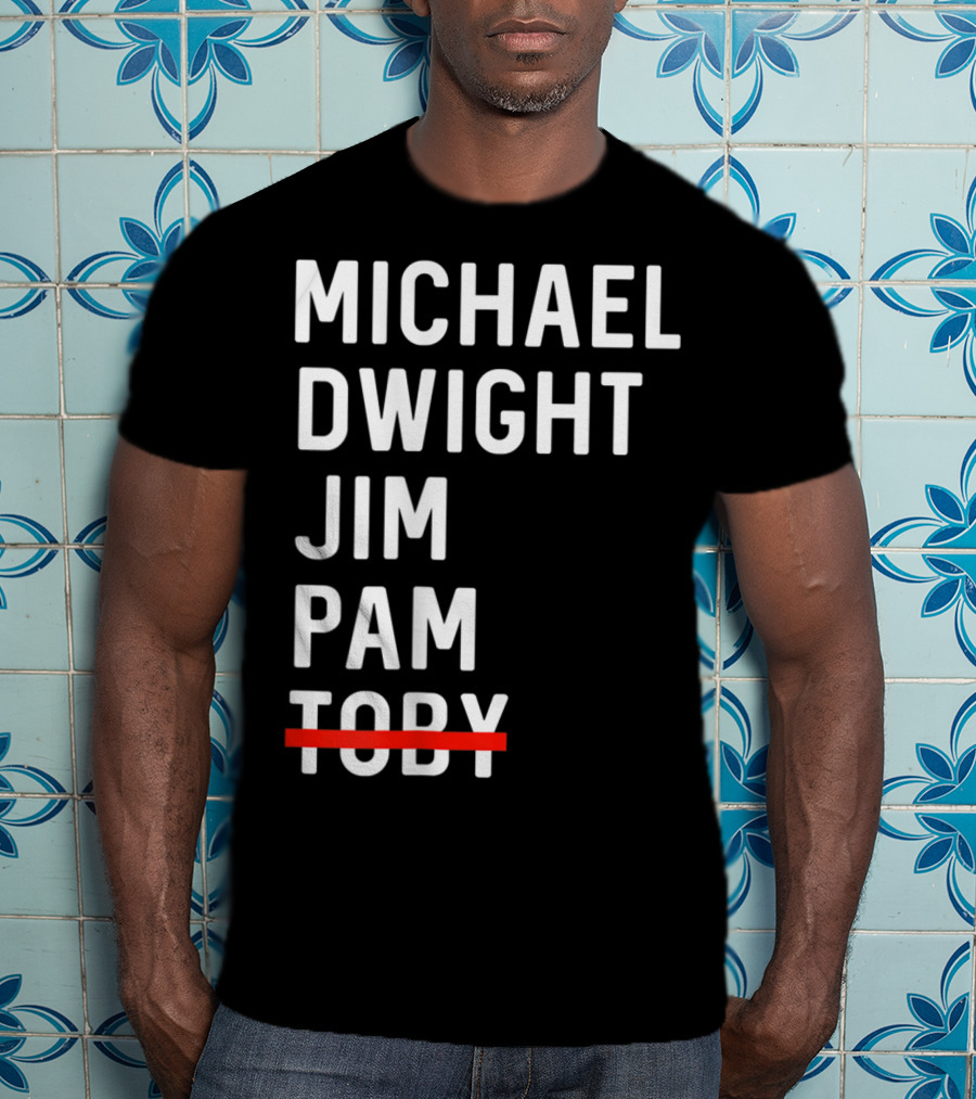 Michael Dwight Jim Pam Toby Crossed Out T-Shirt