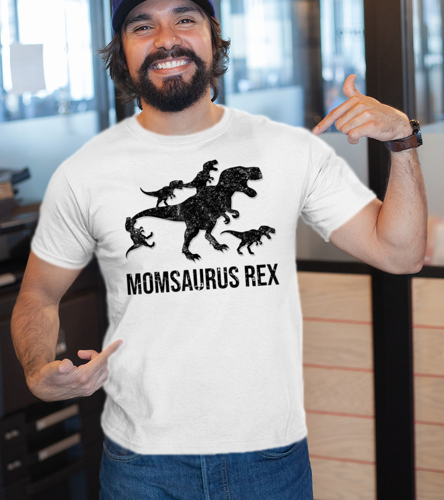 Momsaurus Rex Dinosaur Family Fun For Kids And Mommy T-Shirt