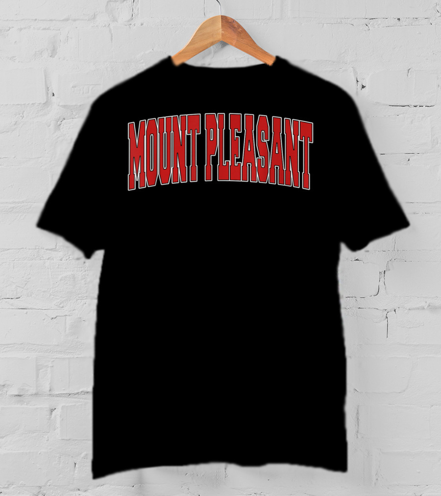 Mount Pleasant Tennessee Varsity Red Text USA Sports T-Shirt